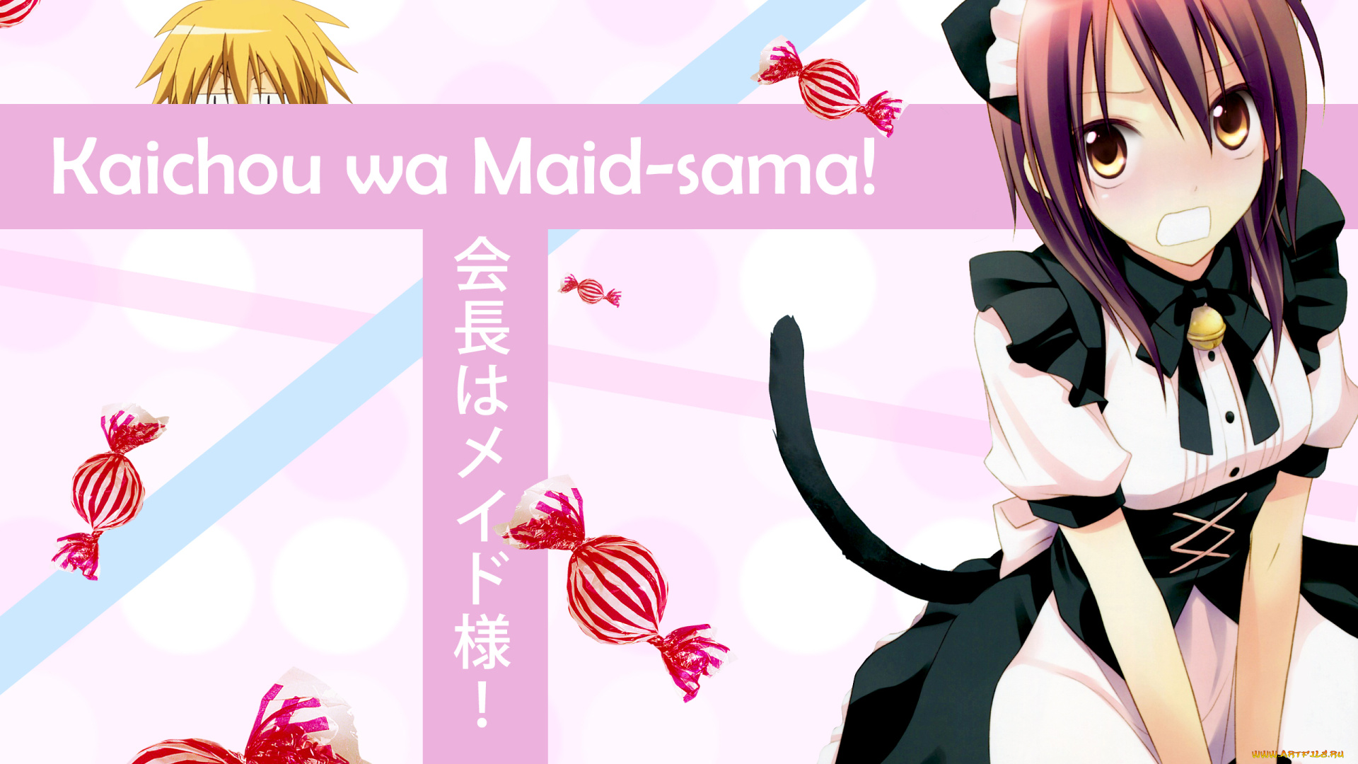 аниме, kaichou, wa, maid, sama