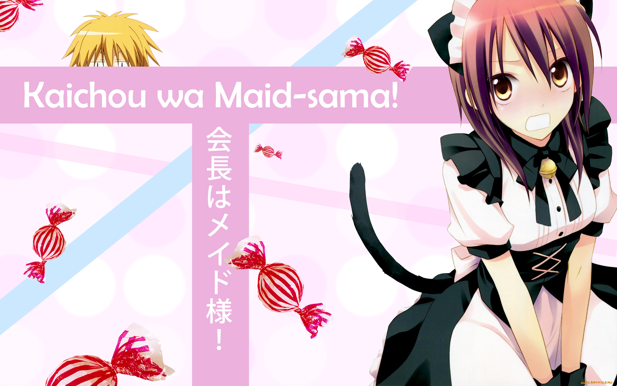 аниме, kaichou, wa, maid, sama