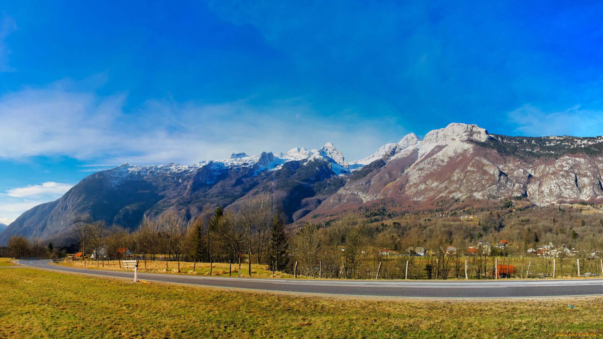 словения, bovec, природа, дороги, дорога, горы