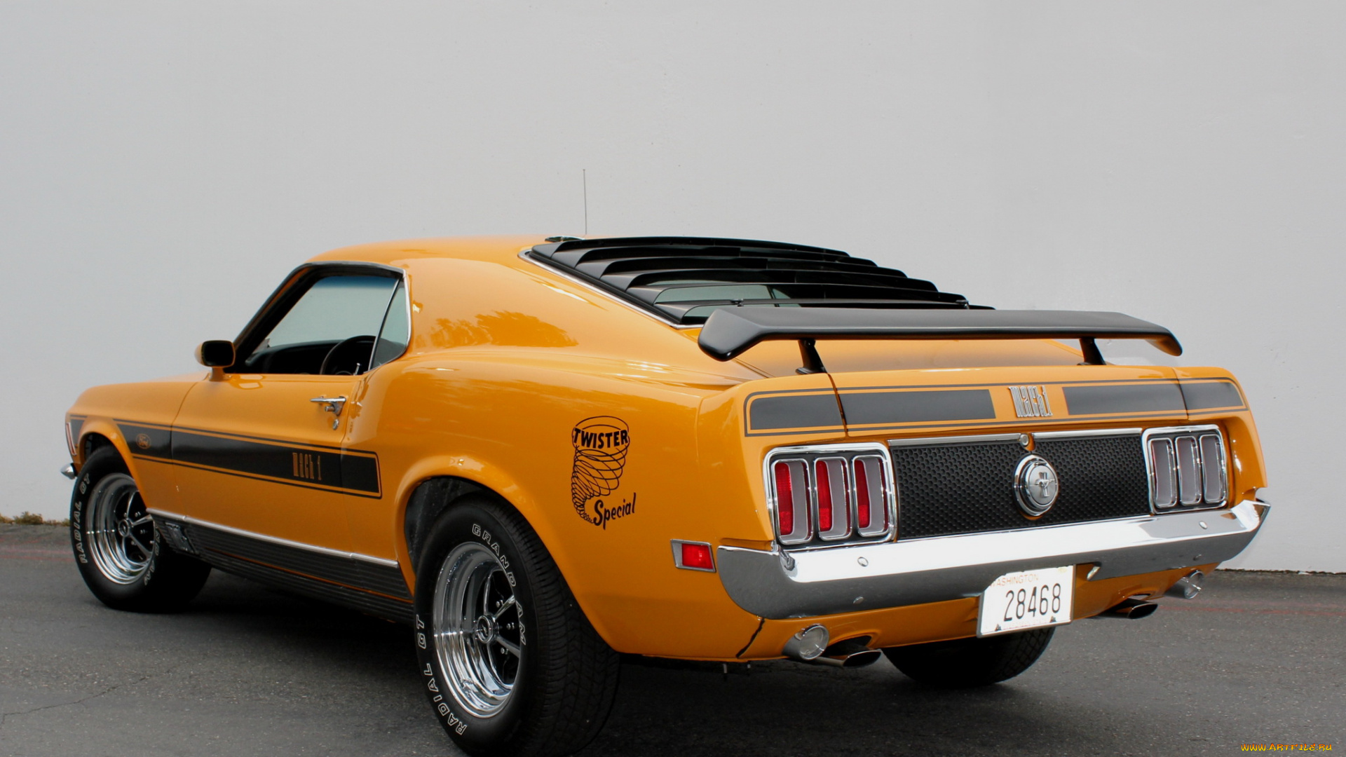 автомобили, mustang, желтый, 1970, special, mach, 1, 351, twister