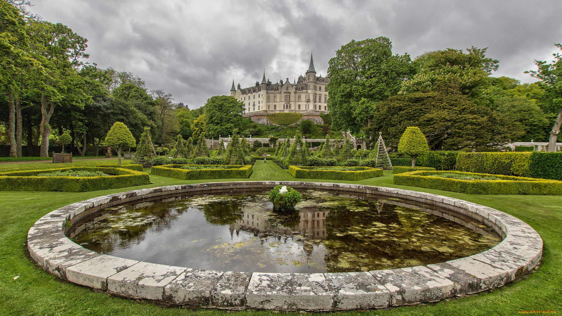 dunrobin, castle, , scotland, города, -, дворцы, , замки, , крепости, парк, замок