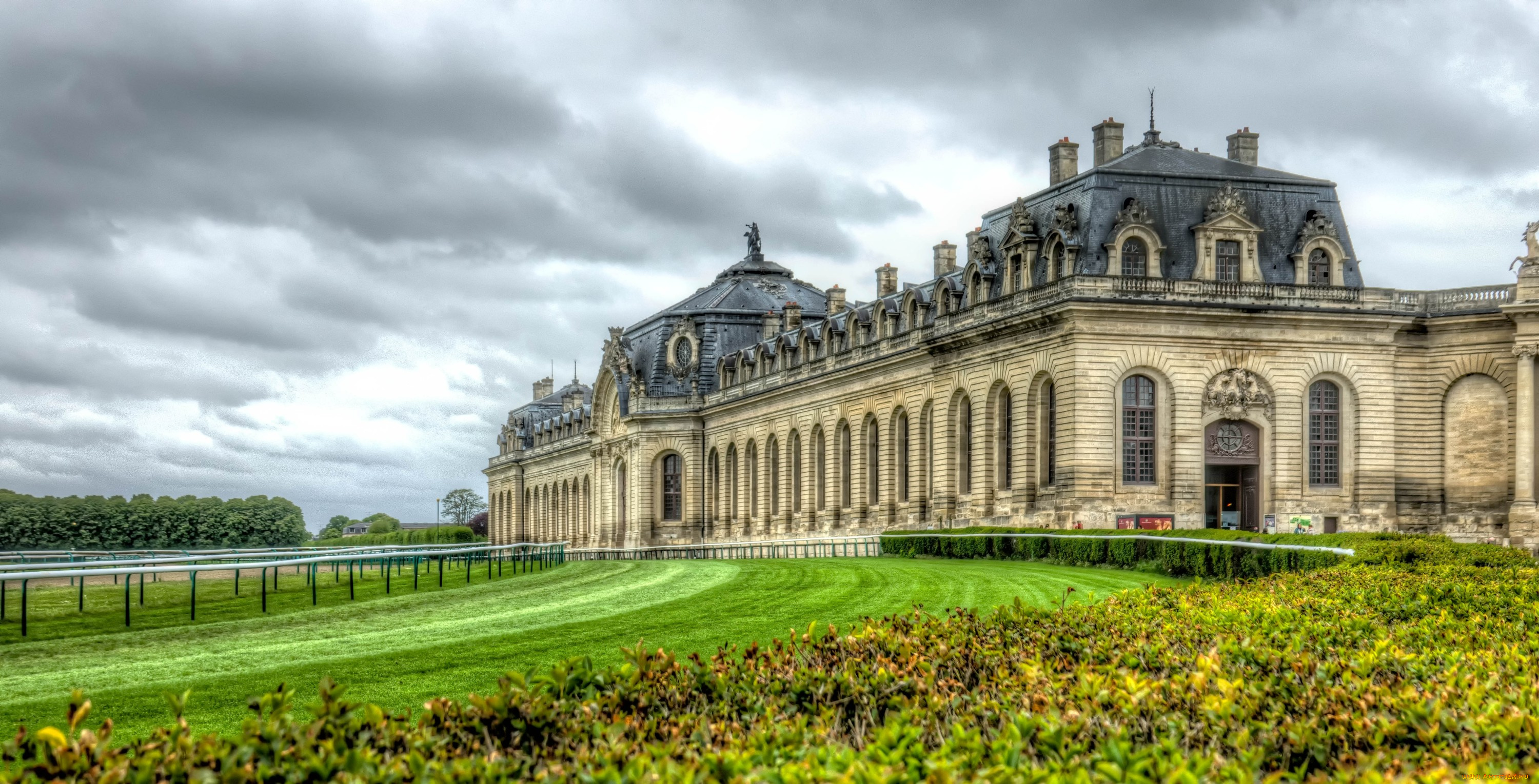 chantilly, racing, stables, города, замки, франции, замок, мост