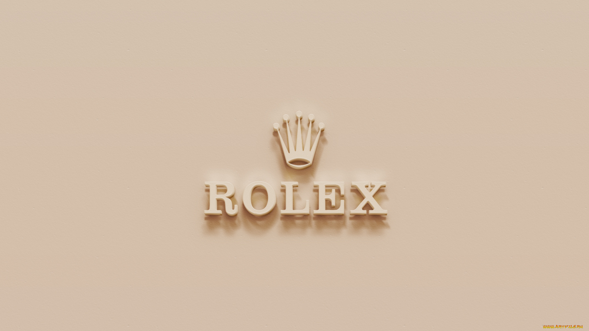 бренды, rolex, логотип, коричневый, гипсовый, фон, 3d, эмблема, искусство, наручные, часы, аксессуары, женева, швейцария