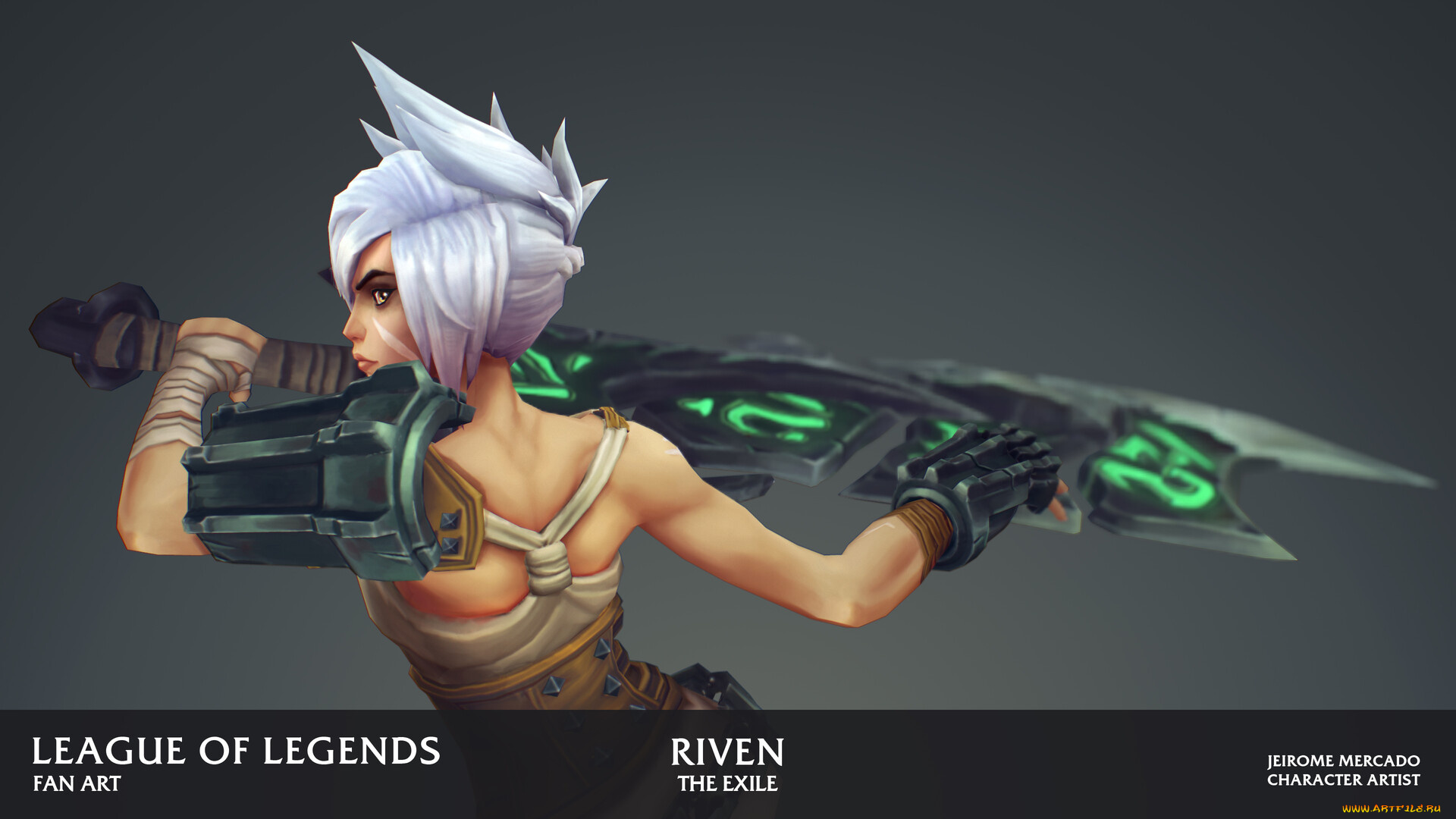 видео, игры, league, of, legends, riven, наплечник, меч