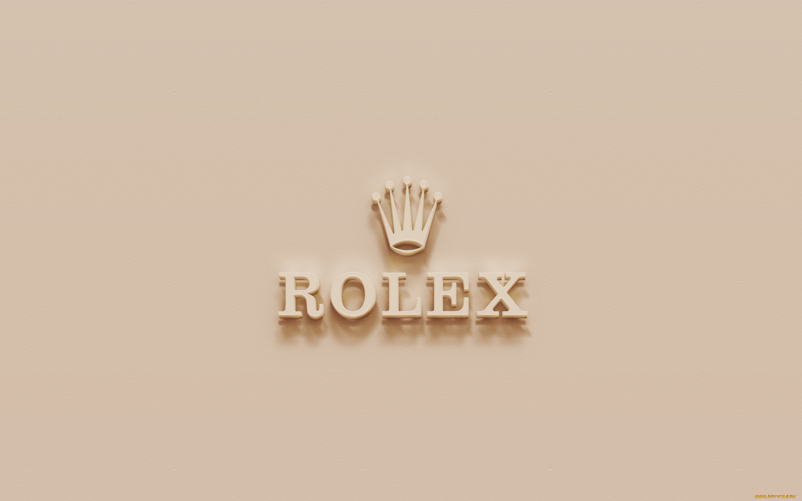 бренды, rolex, логотип, коричневый, гипсовый, фон, 3d, эмблема, искусство, наручные, часы, аксессуары, женева, швейцария