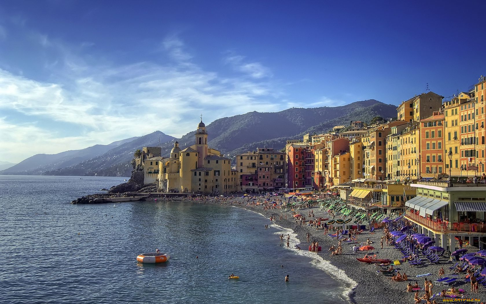 camogli, города, панорамы