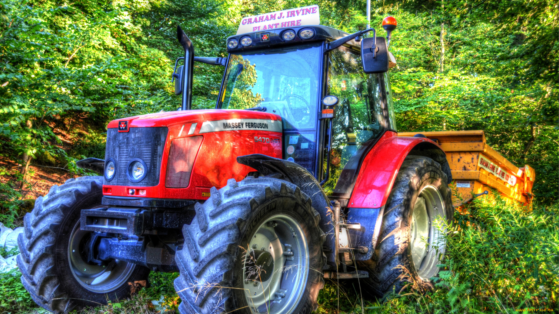 massey, ferguson, 5470, техника, тракторы, прицеп, трактор, колесный