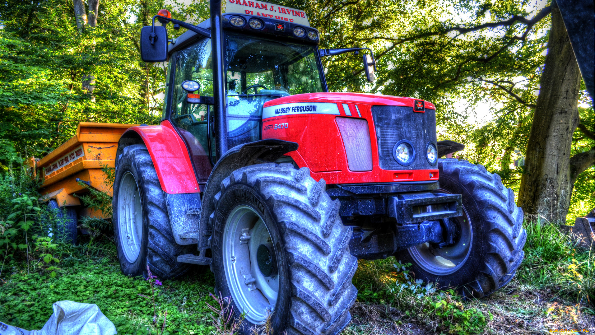 massey, ferguson, 5470, техника, тракторы, прицеп, трактор, колесный