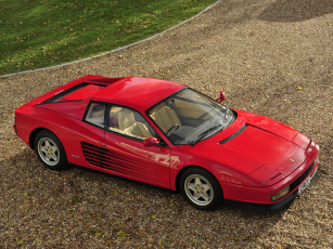 Картинка автомобили ferrari красный 1986 uk-spec testarossa