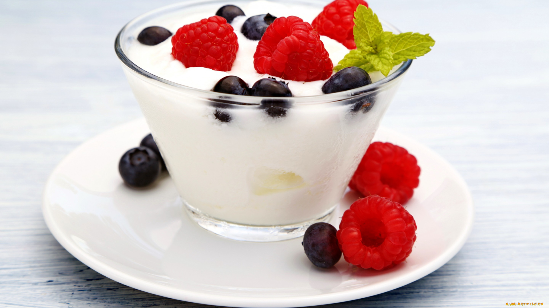 еда, мороженое, , десерты, sweet, ягоды, десерт, yogurt, berries, dessert, fresh, малина, мята, черника, йогурт