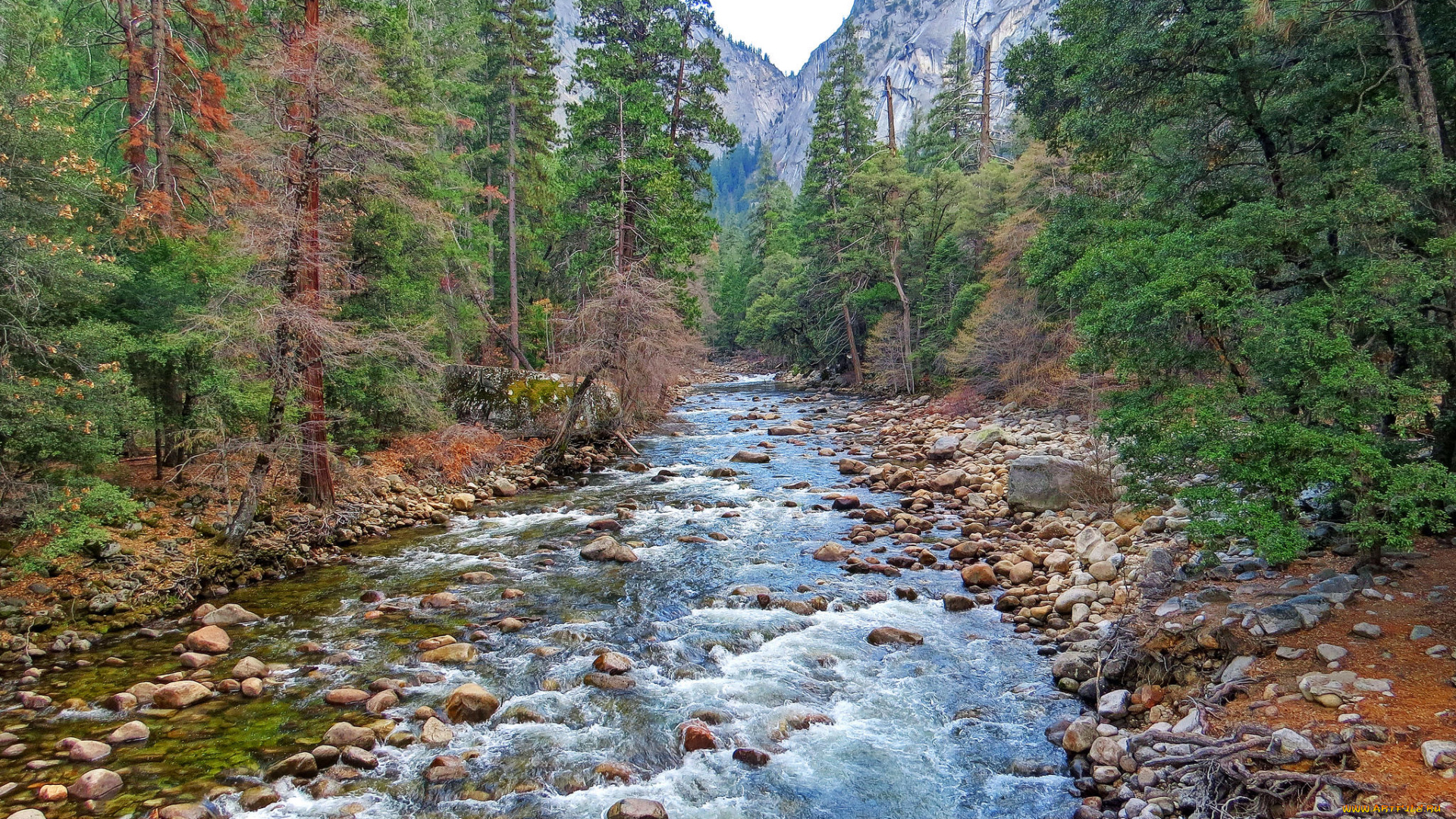 природа, реки, озера, горы, камни, yosemite, national, park, merced, river, река