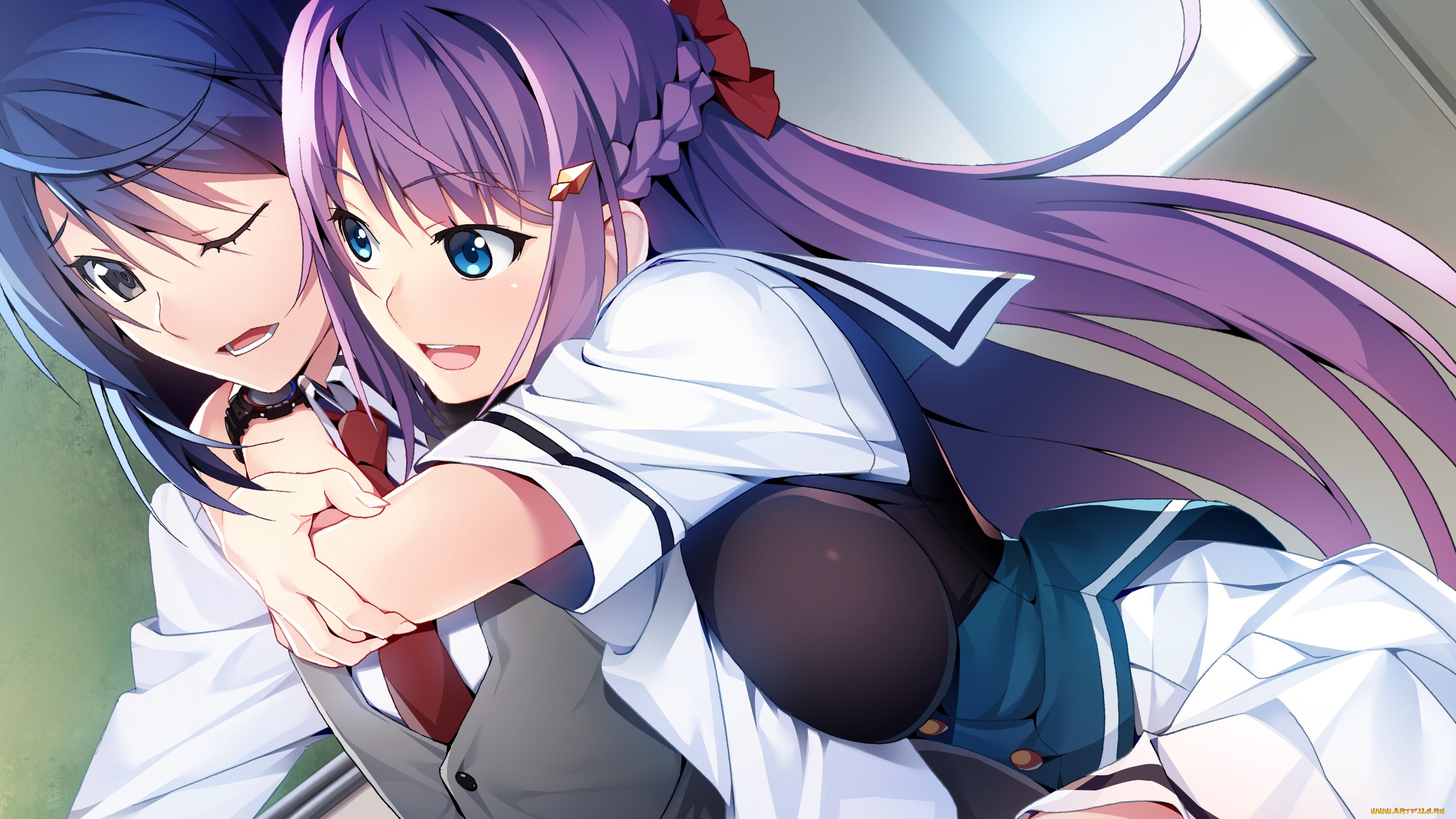 grisaia, , phantom, trigger, аниме, grisaia, no, kajitsu, девушка, взгляд, фон