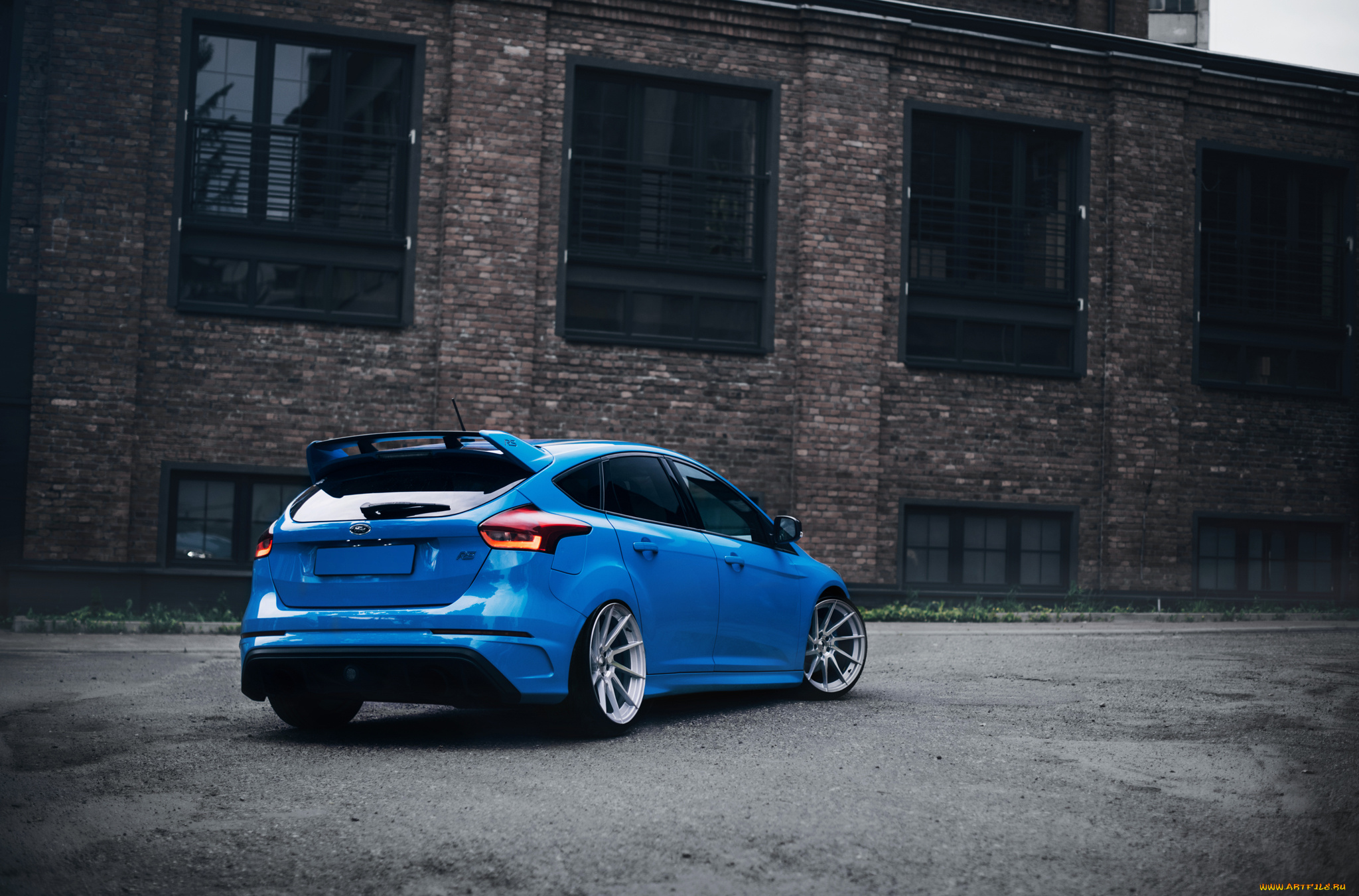 focus, rs, автомобили, ford, focus, rs, rear, blue, stance