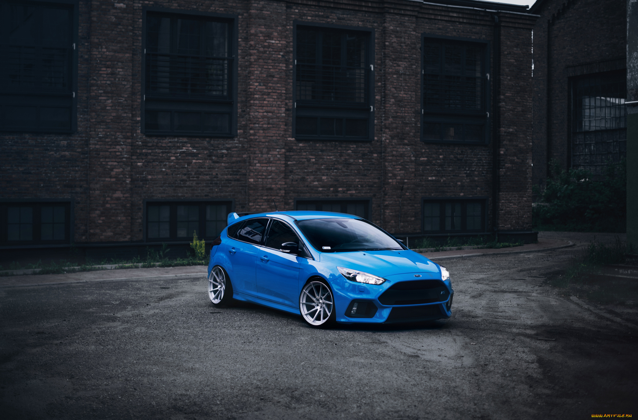 ford, focus, автомобили, ford, focus, rs, blue, front, stance
