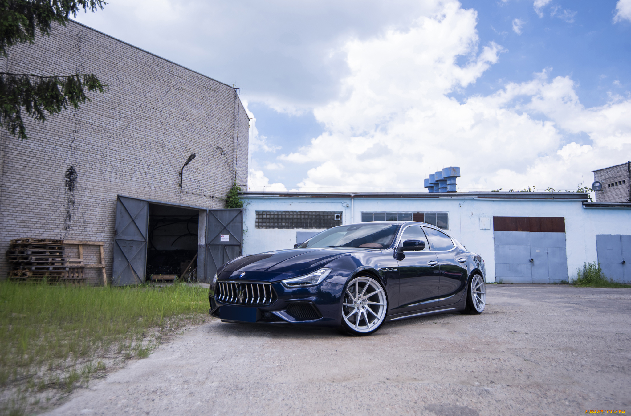 maserati, ghibli, автомобили, maserati, ghibli, sportcar, sedan, blue, stance