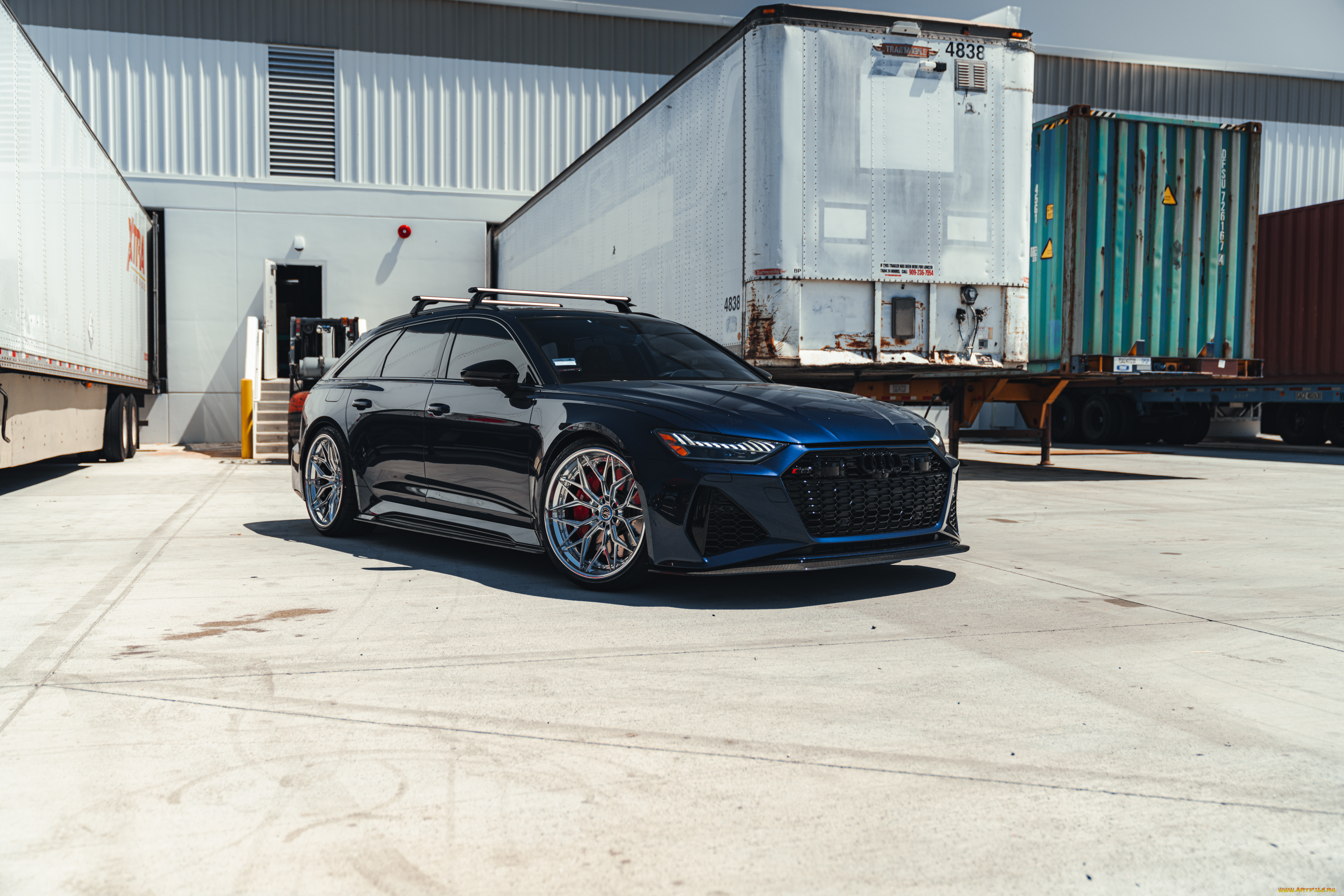 audi, rs6, автомобили, audi, rs6, blue, sportcar, trailers