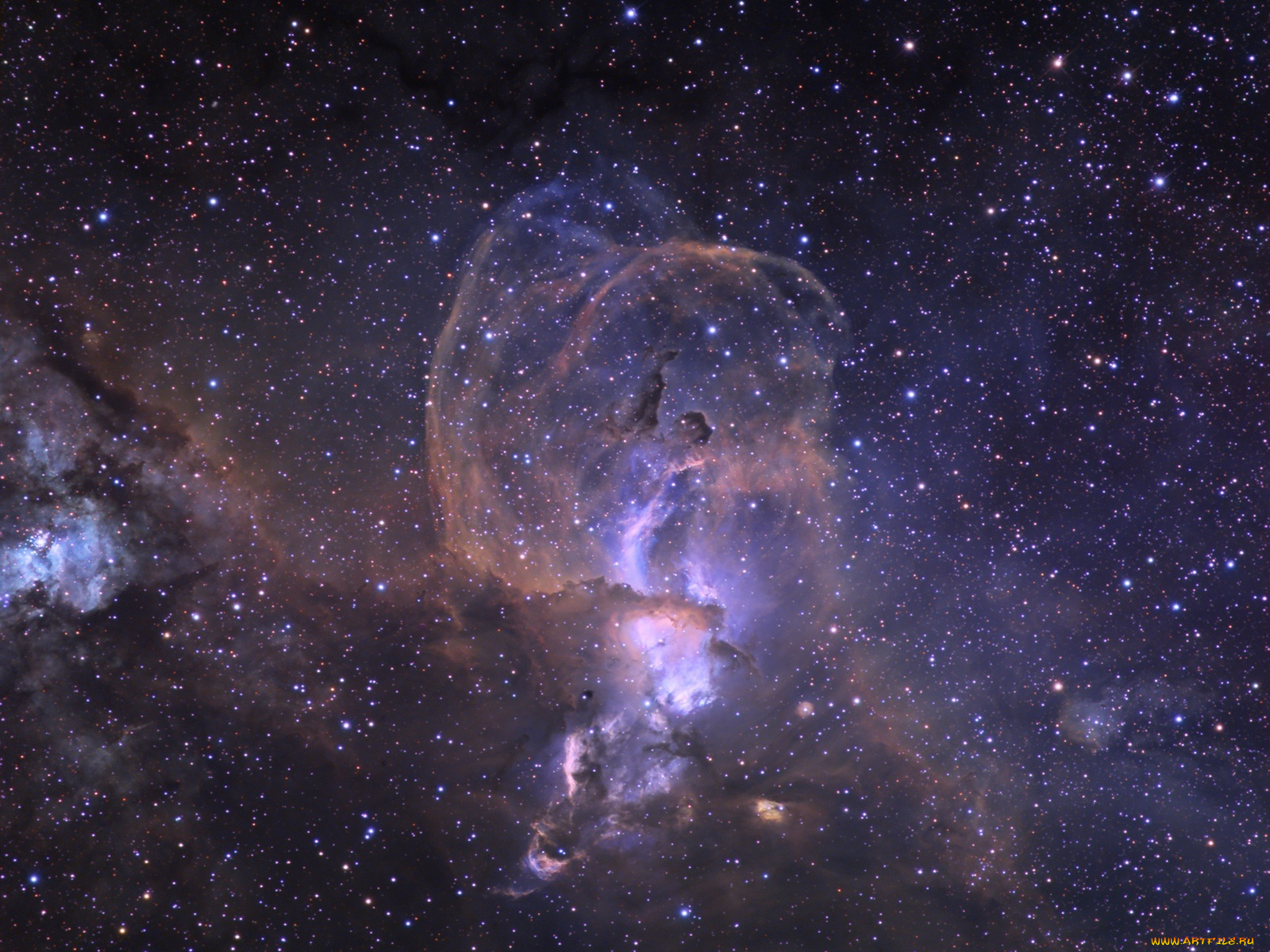 ngc3576, космос, галактики, туманности