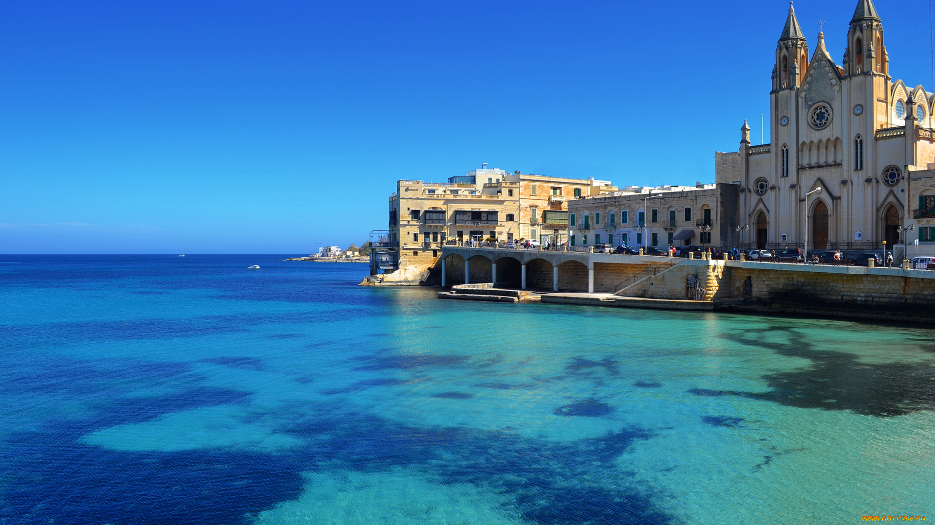 st, julian`s, malta, города, улицы, площади, набережные, море, дома, побережье