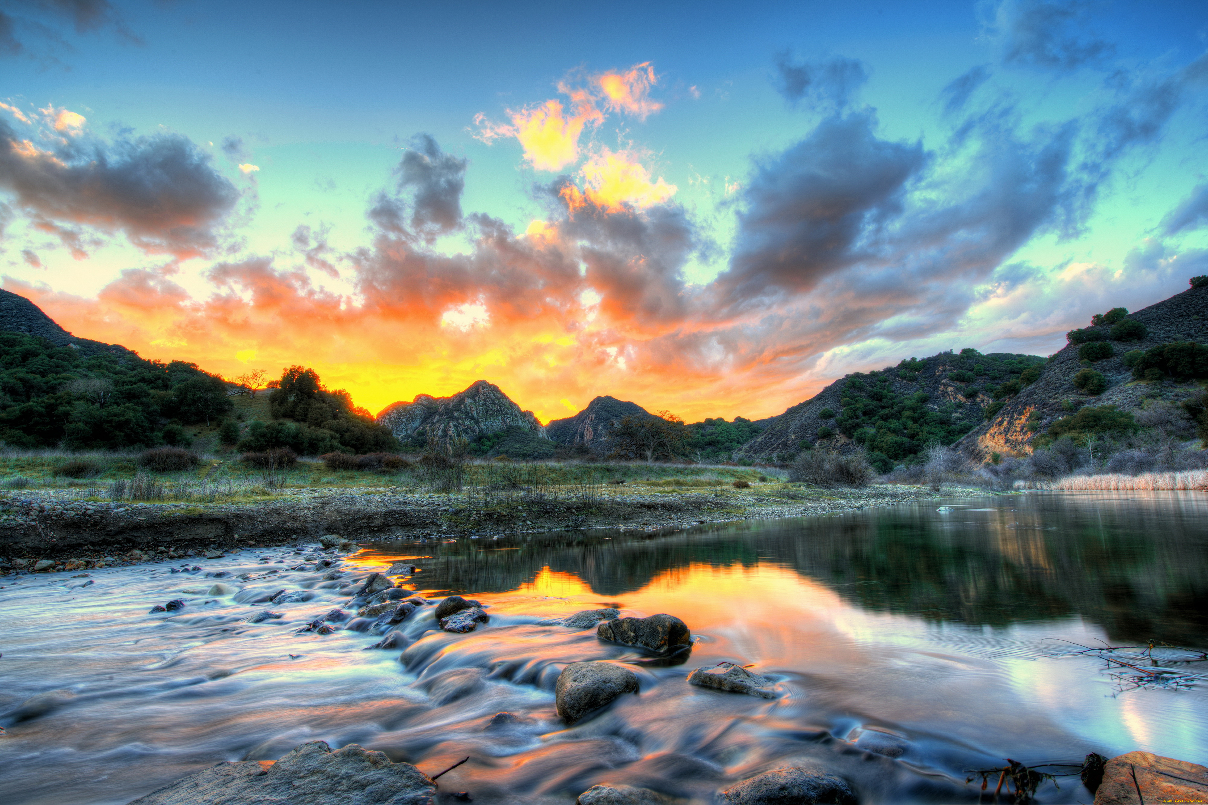 malibu, landscape, природа, пейзажи, пейзаж, горы