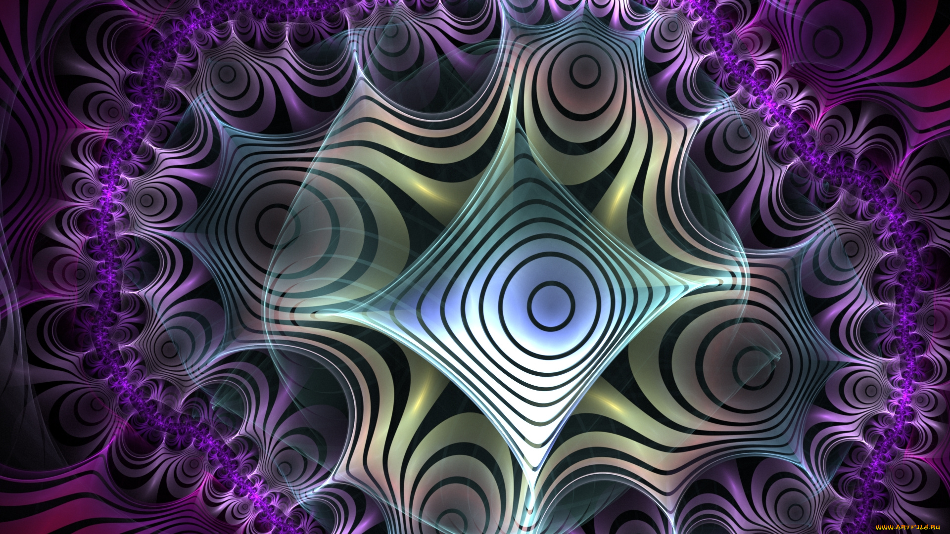 3д, графика, fractal, , фракталы, узор, цвета, фон