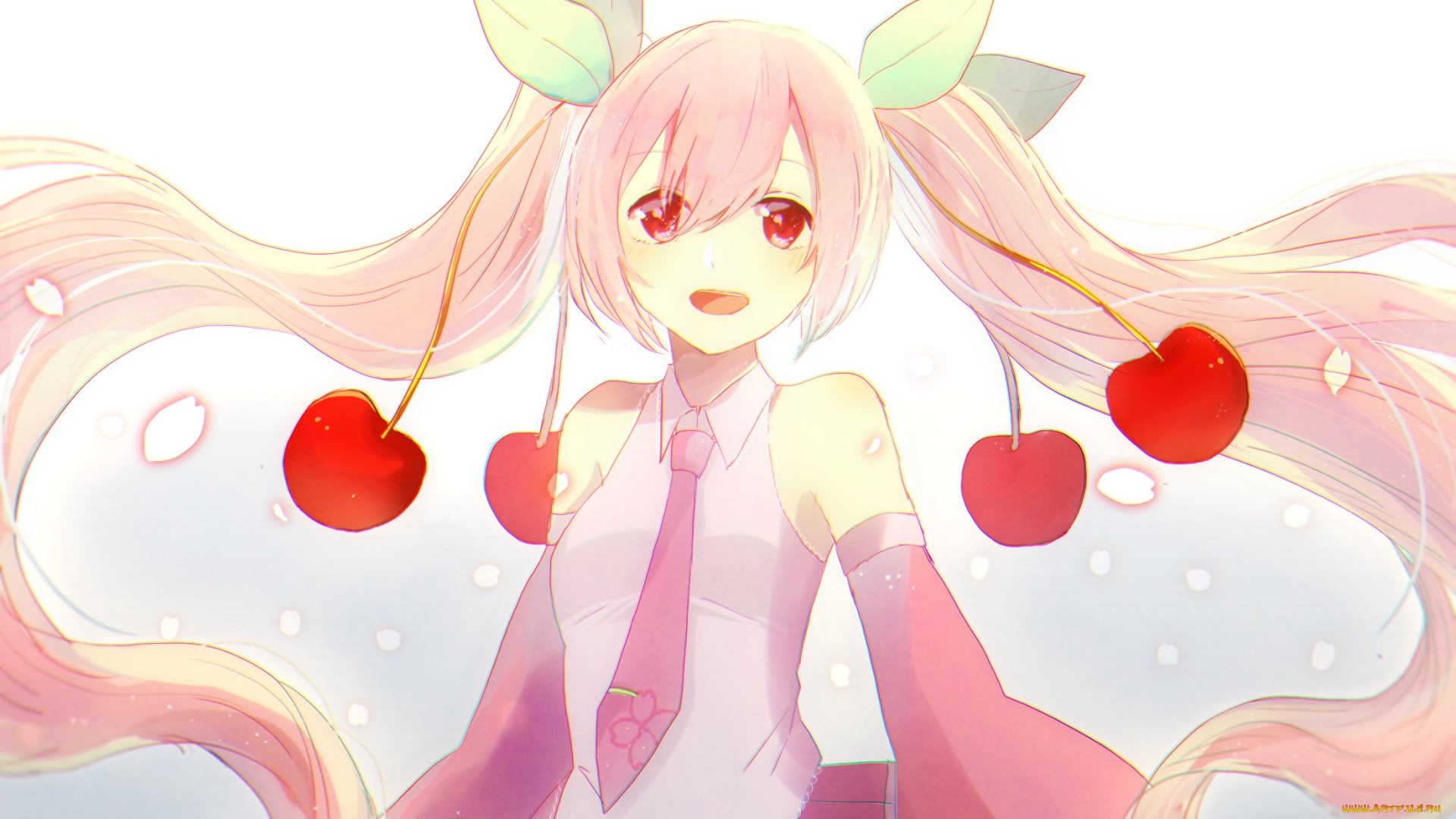 аниме, vocaloid, hatsune, miku, sakura