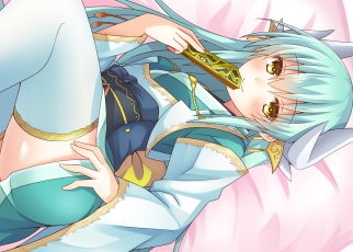 Картинка аниме fate stay+night kiyohime девушка веер