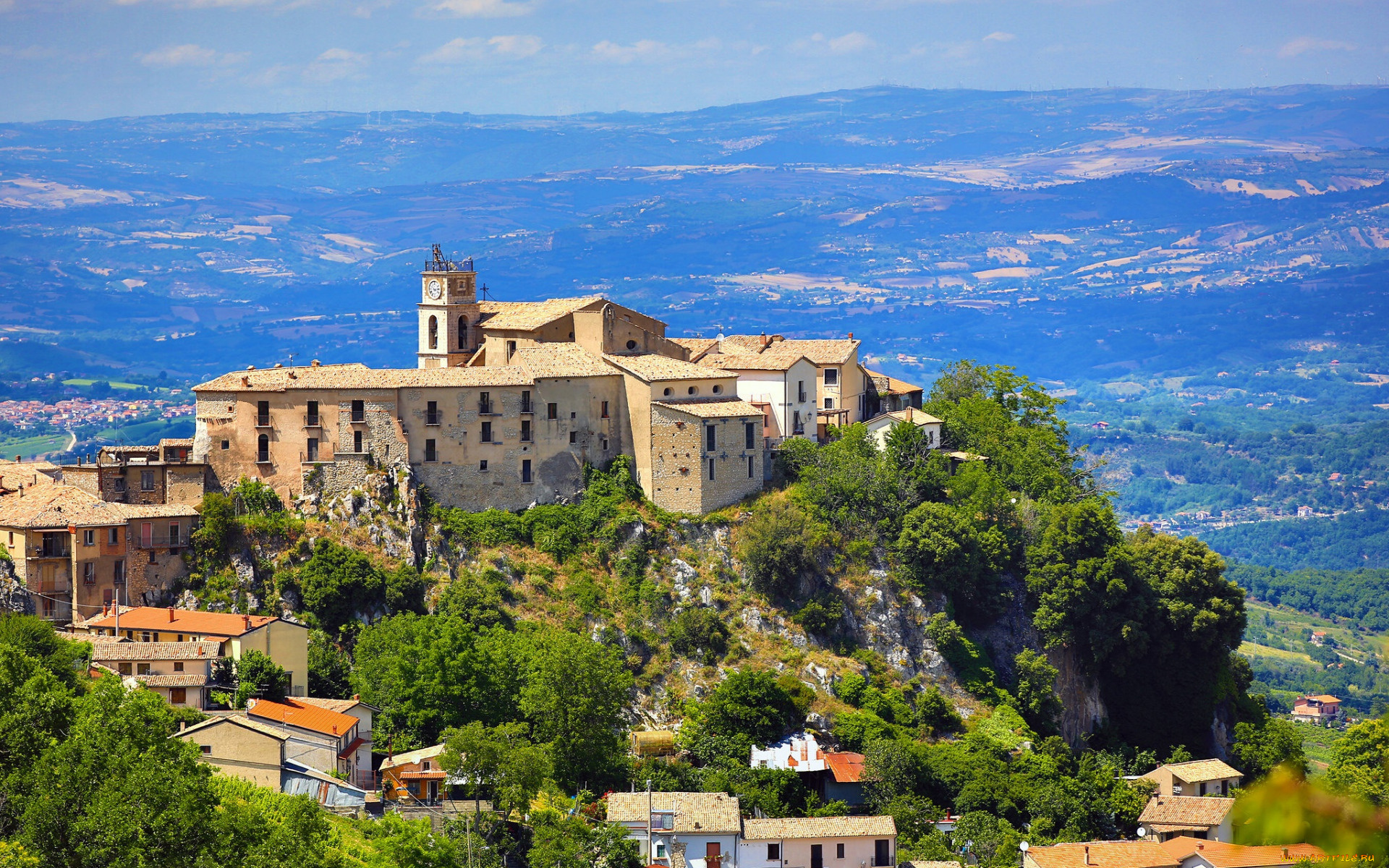 castelvetere, sul, calore, campania, italy, города, -, панорамы, castelvetere, sul, calore