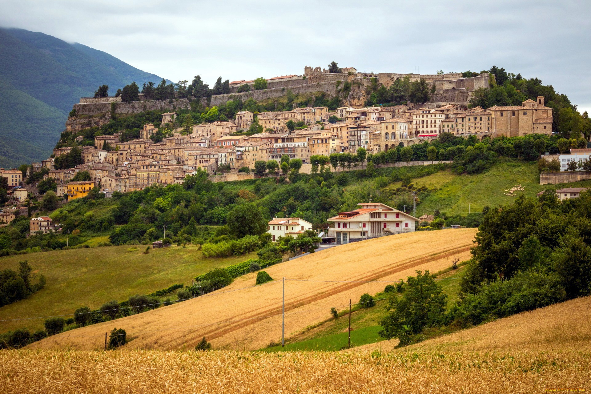 civitella, del, tronto, italy, города, -, панорамы, civitella, del, tronto