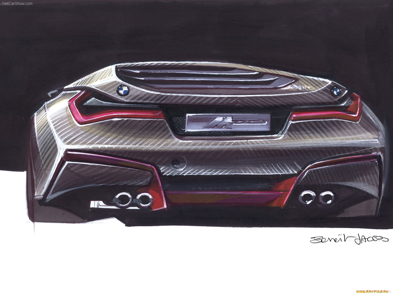 bmw, m1, concept, 2008, автомобили, рисованные