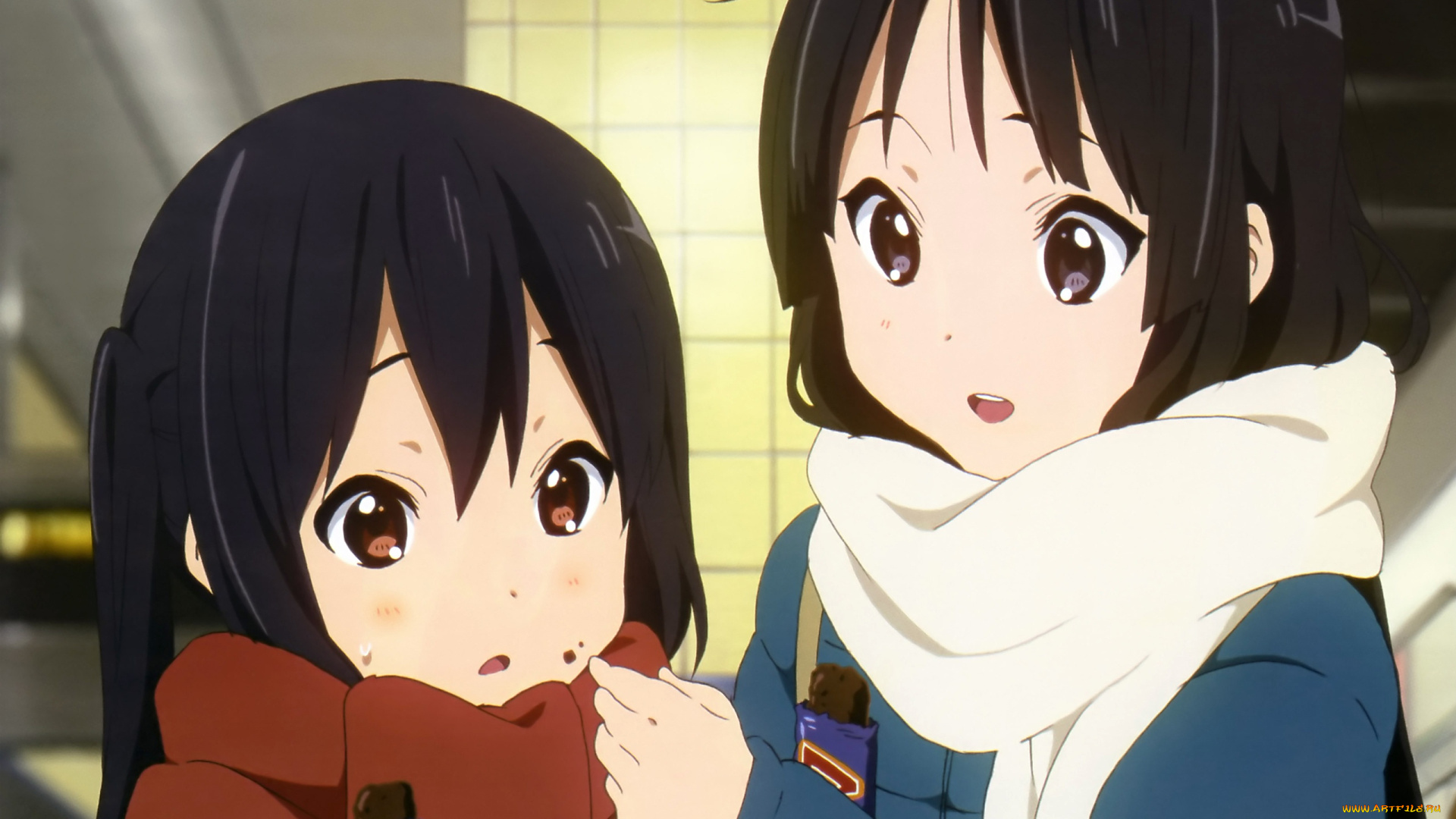 аниме, on, k-on, nakano, azusa, akiyama, mio