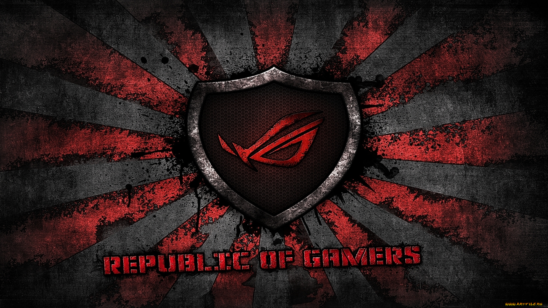 компьютеры, asus, red, brand, sunburst, republic, of, gamers, logo, gamer, rog, grey, background