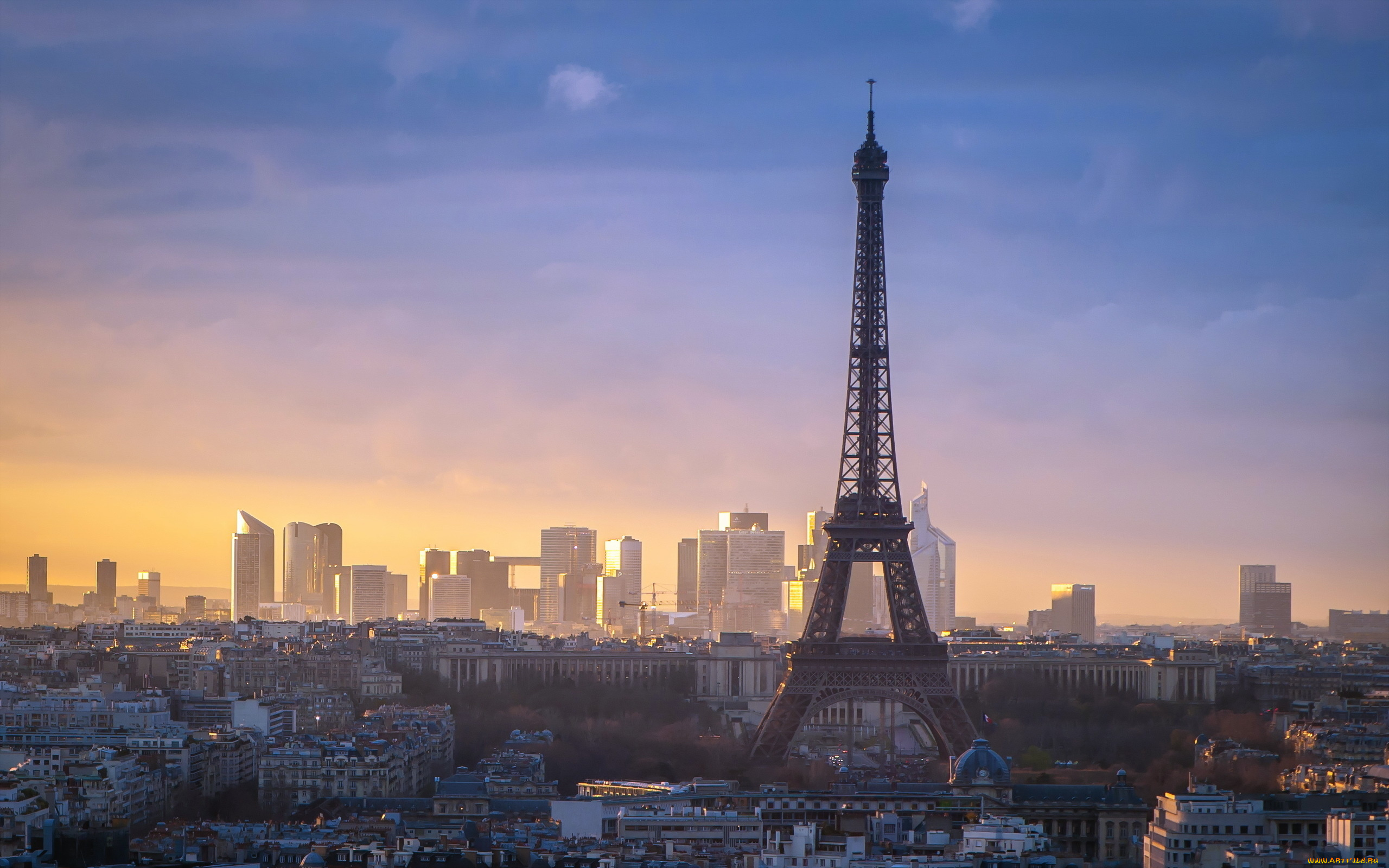 eiffel, tower, города, париж, франция, панорама, эйфелева, башня