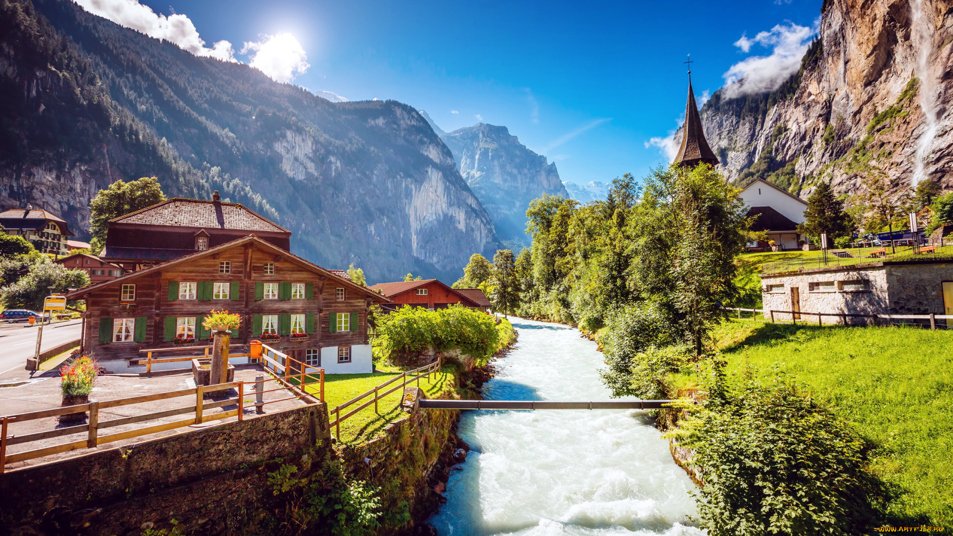 lauterbrunnen, switzerland, города, -, улицы, , площади, , набережные