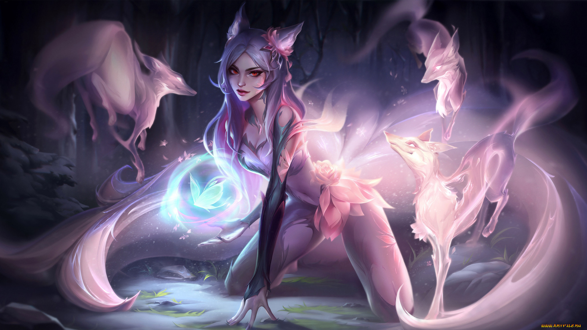 видео, игры, league, of, legends, league, of, legends, ahri 