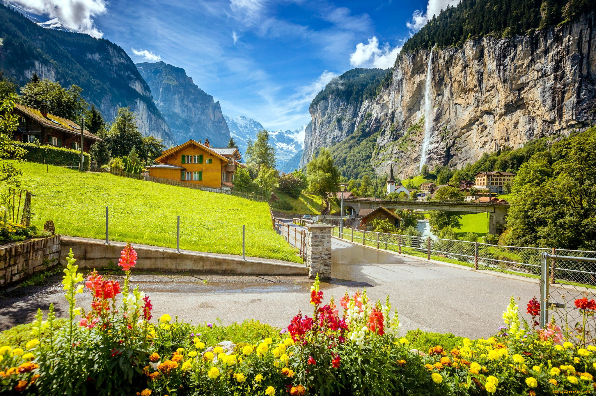 lauterbrunnen, switzerland, города, -, улицы, , площади, , набережные