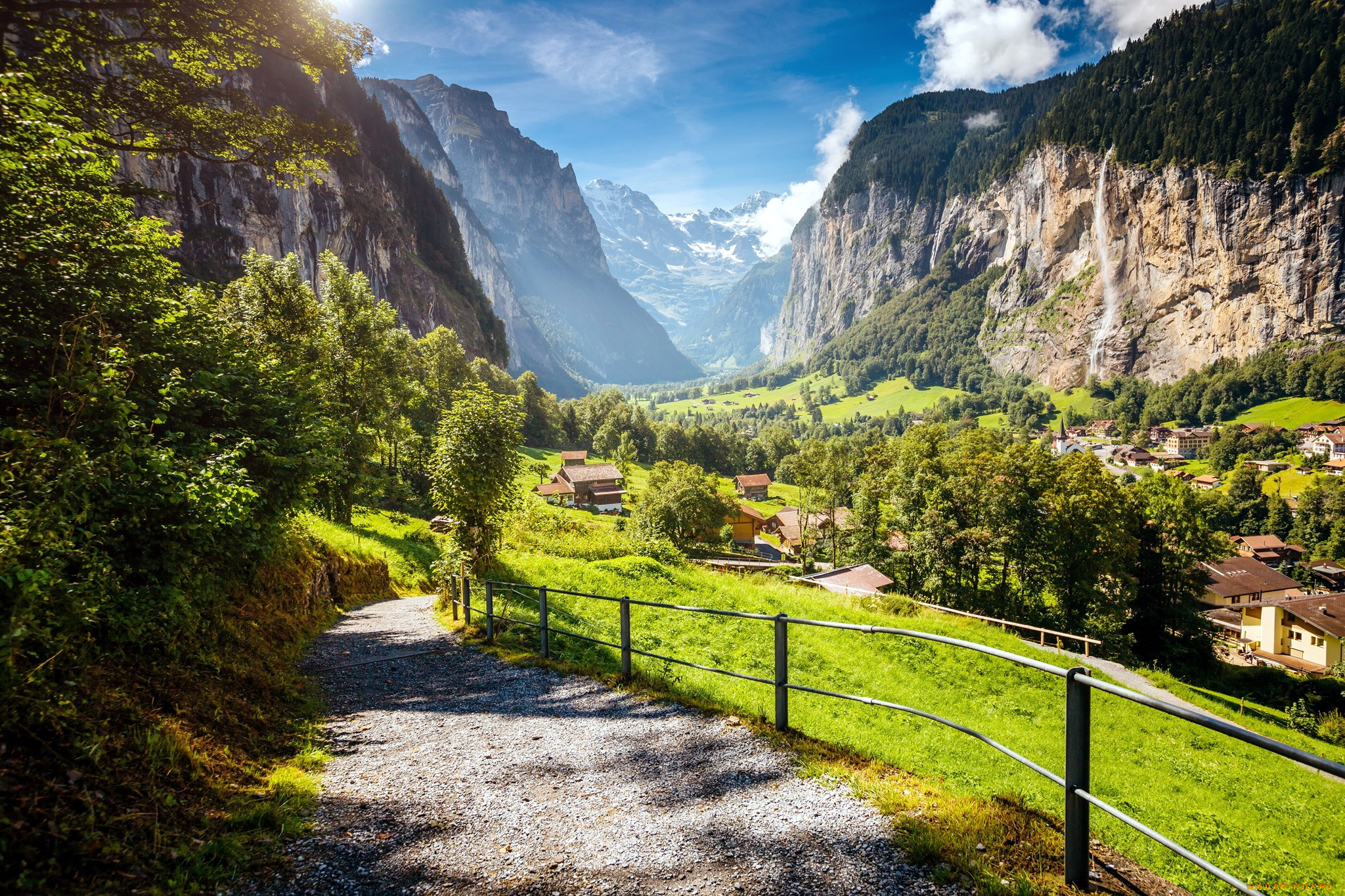 lauterbrunnen, switzerland, города, -, панорамы