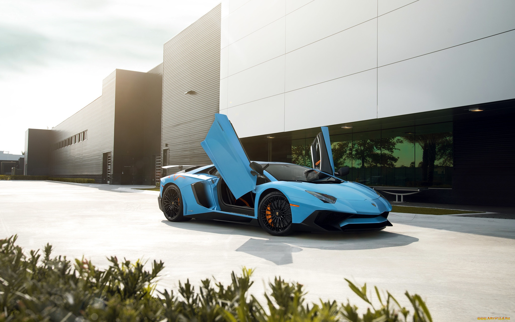 автомобили, lamborghini, blue, aventador, lp750-4, sv