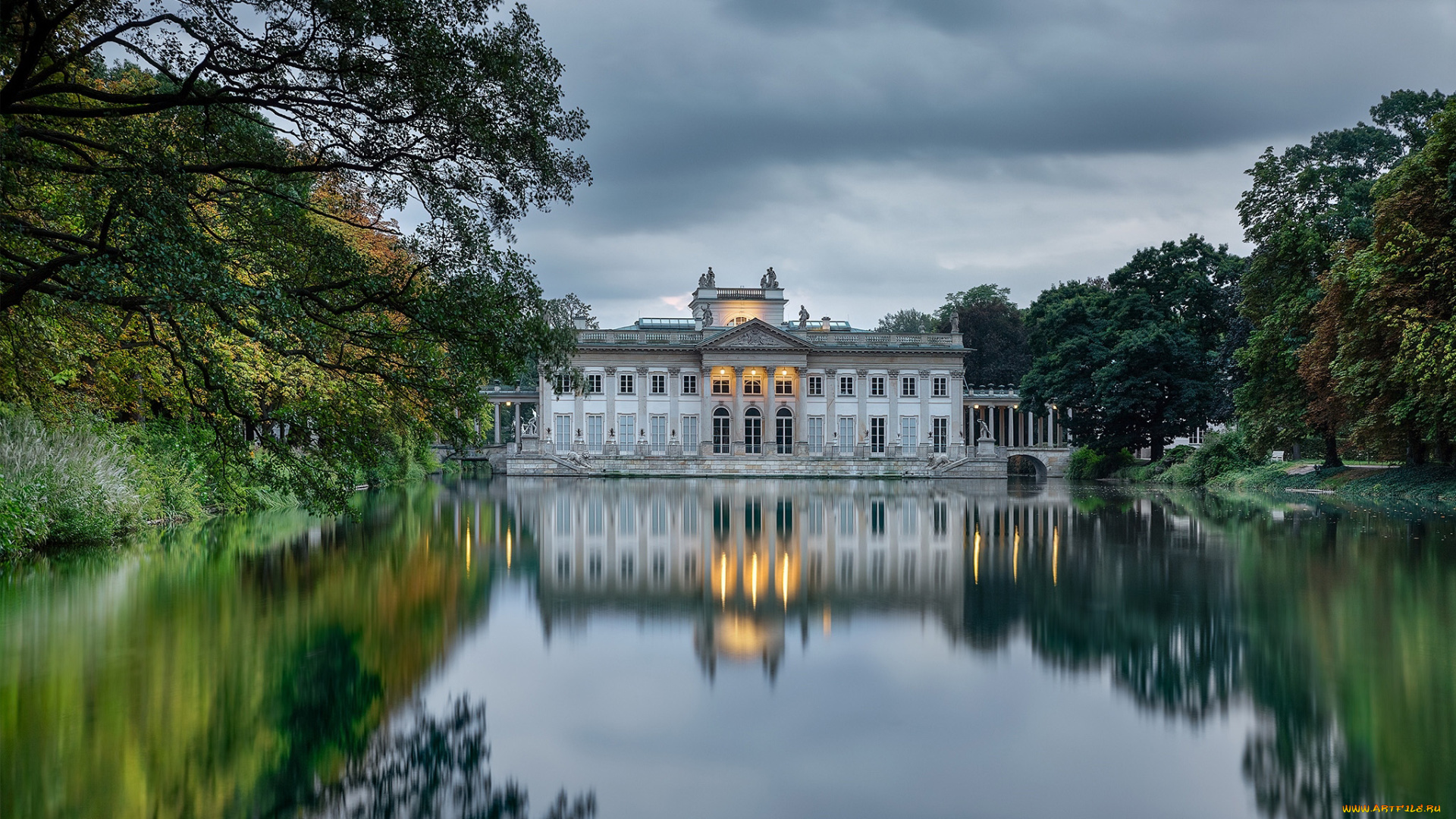 lazienki, palace, города, варшава, , польша, lazienki, palace