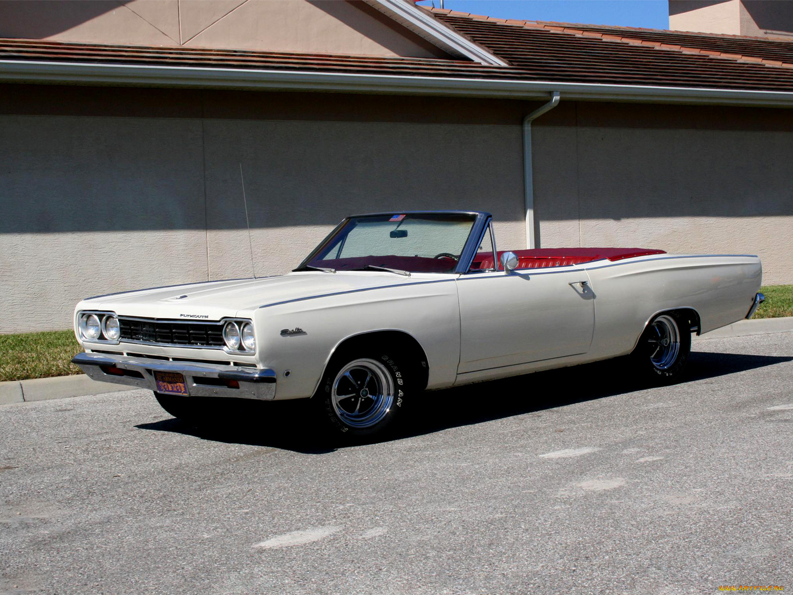 1968, plymouth, satellite, convertible, автомобили