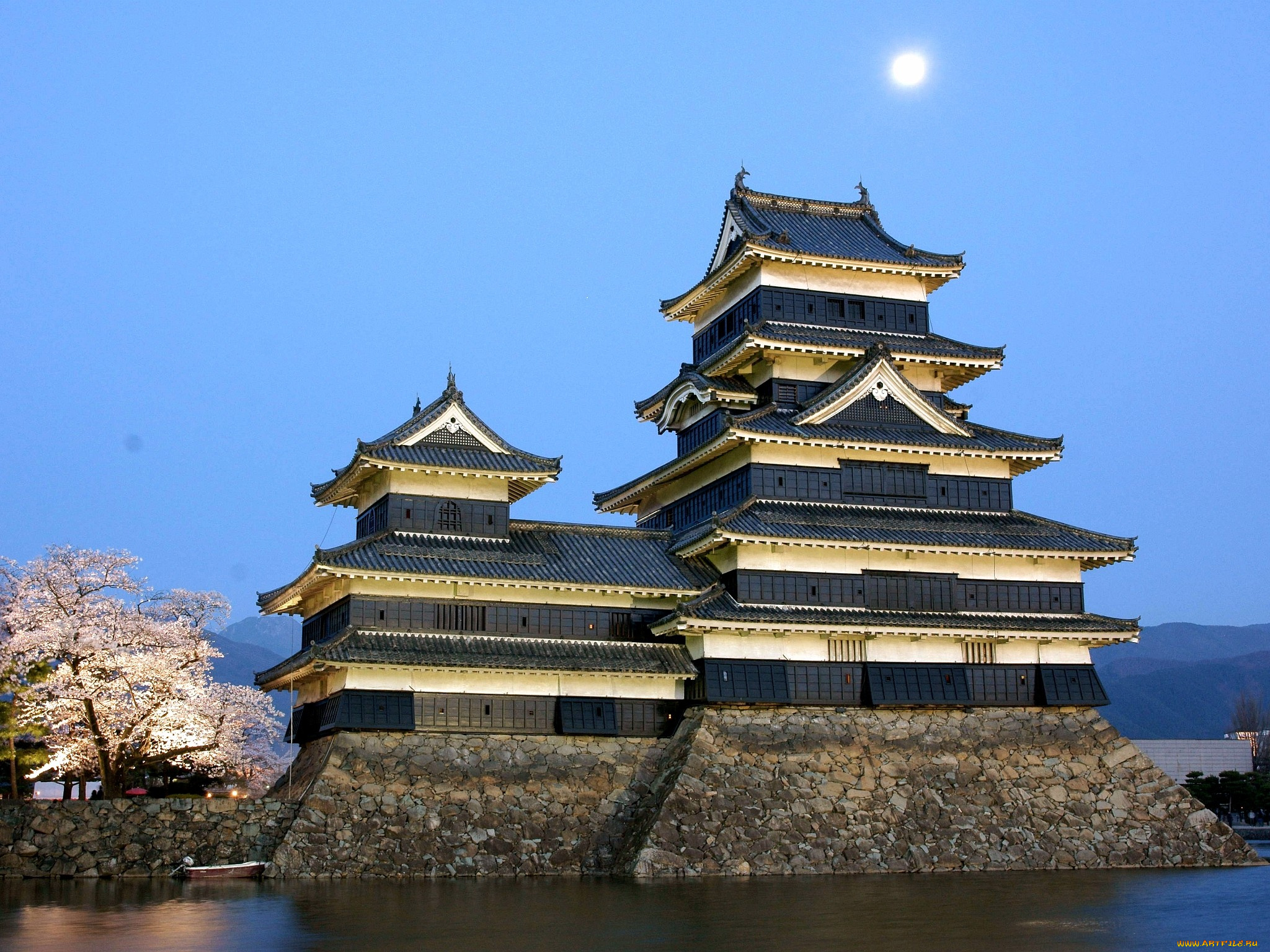 замок, мацумото, Япония, города, замки, Японии