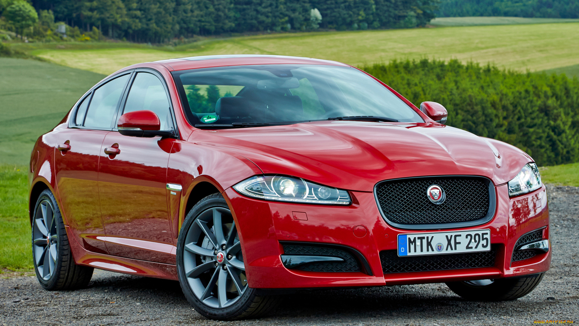 автомобили, jaguar, красный, xf, r-sport, 2014