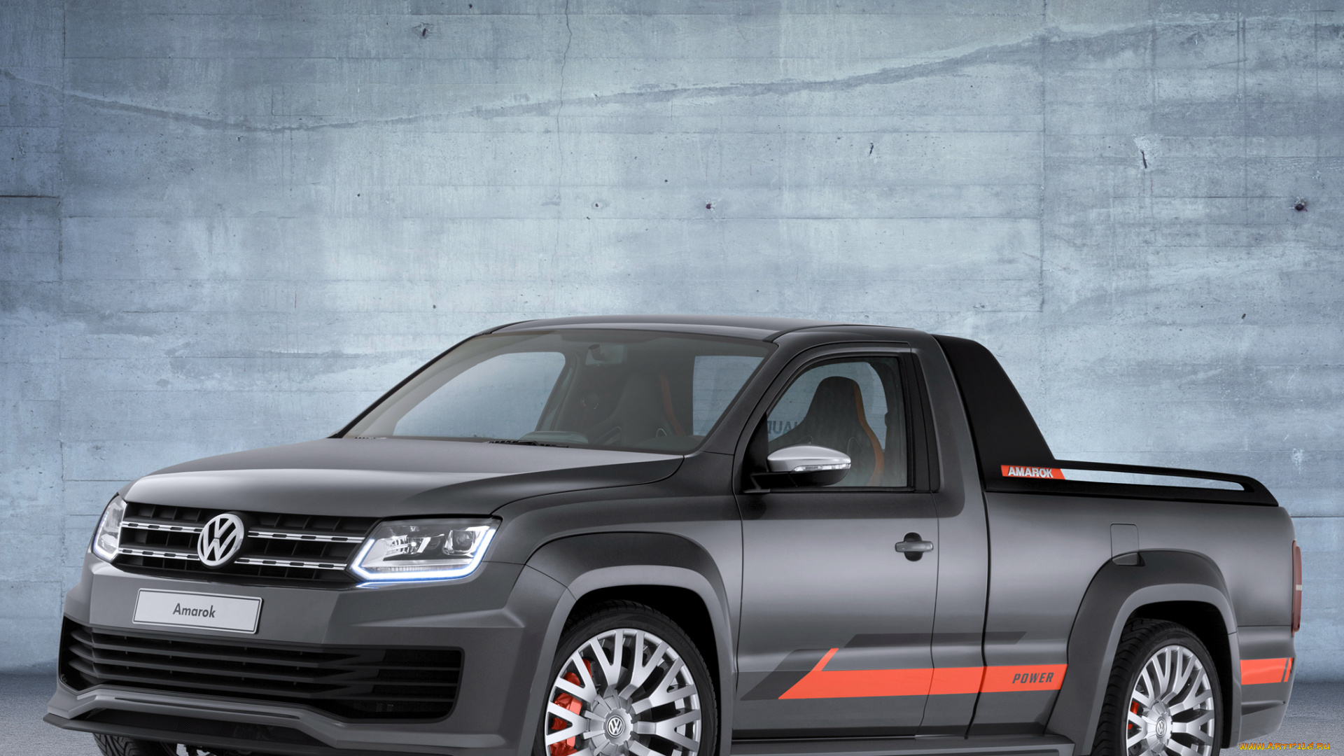 автомобили, volkswagen, concept, power, amarok, темный, 2014г