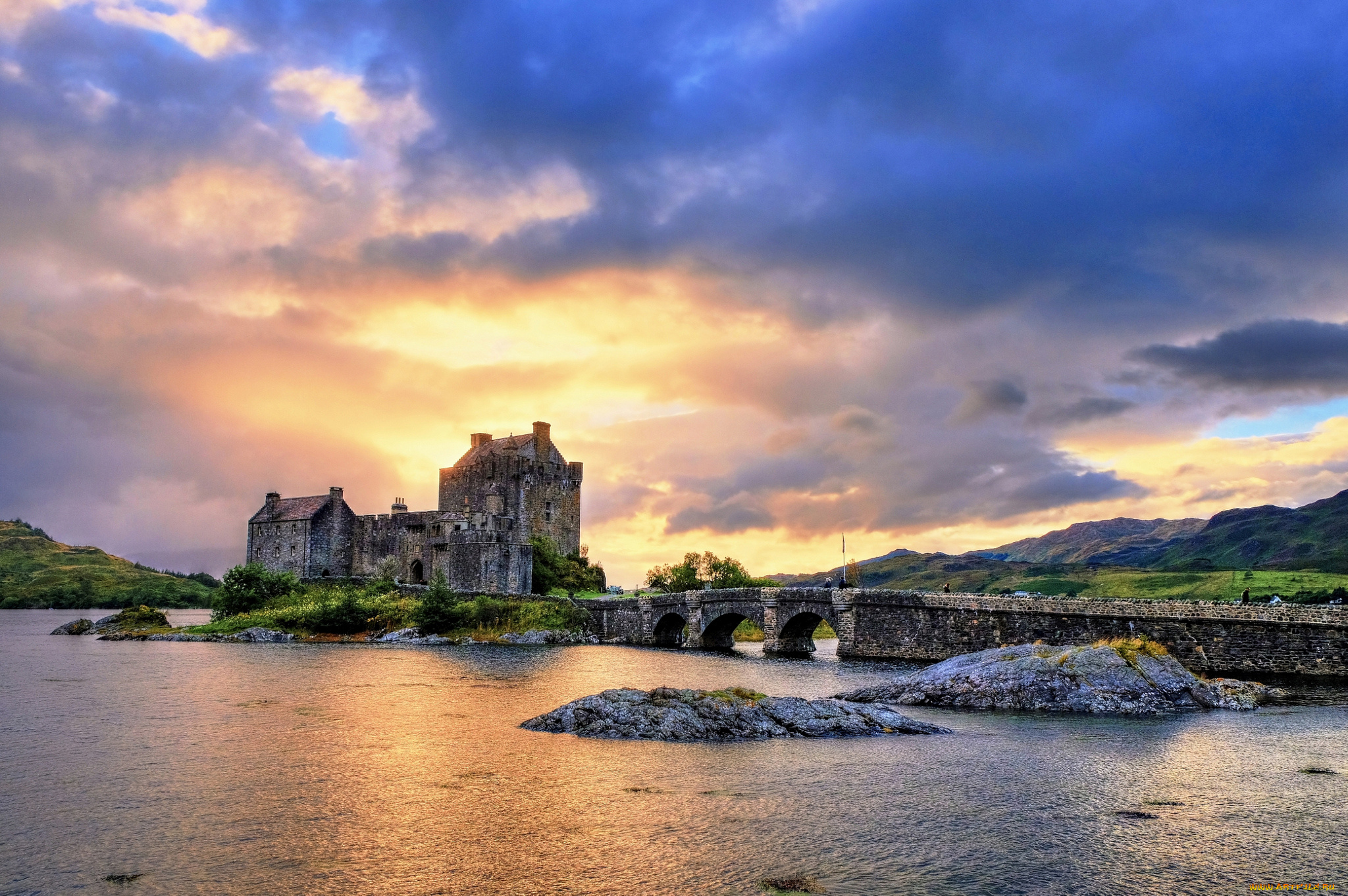 eilean, donan, castle, города, замок, эйлен-донан, , шотландия, замок