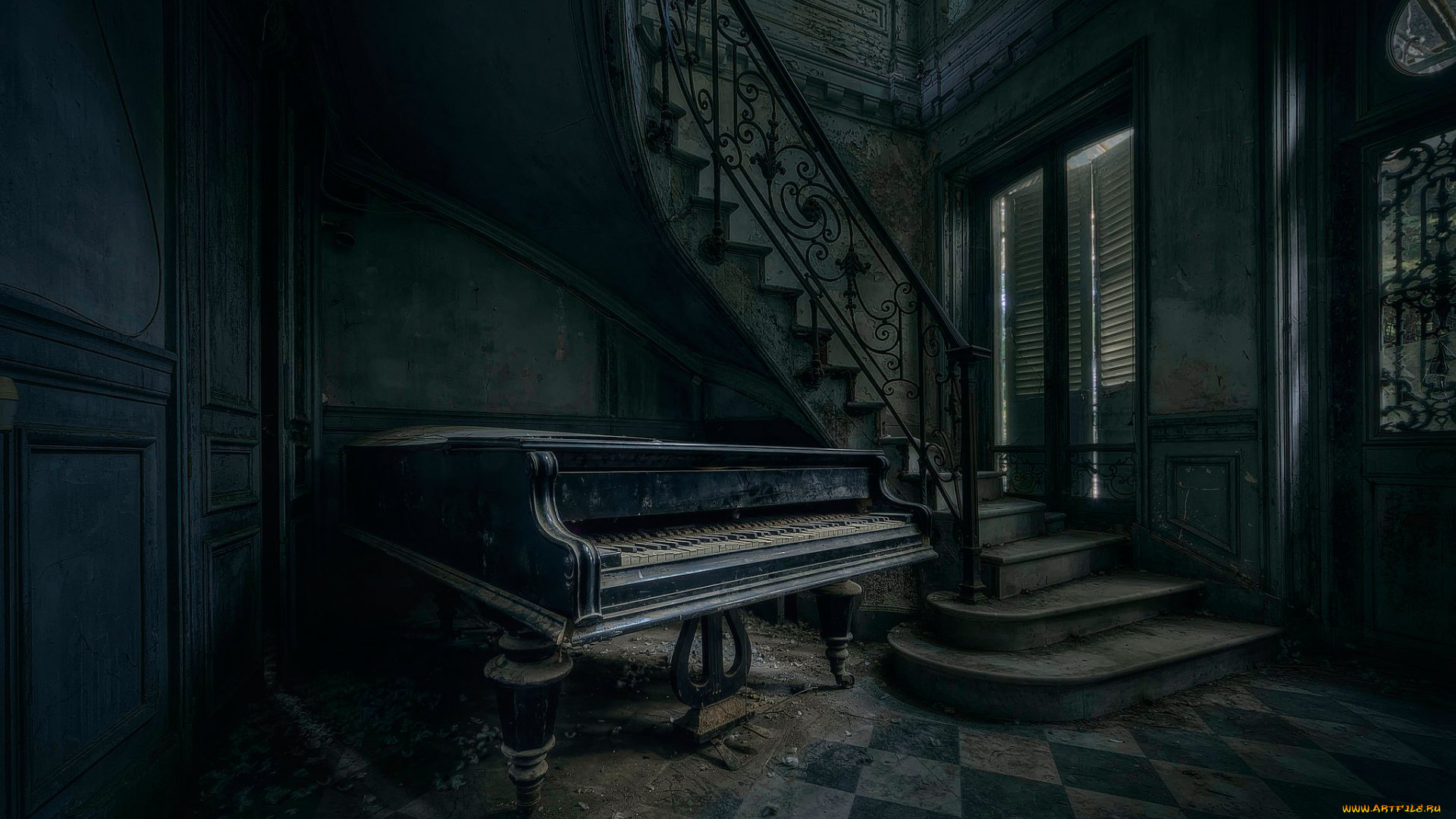 музыка, -музыкальные, инструменты, лестница, пианино