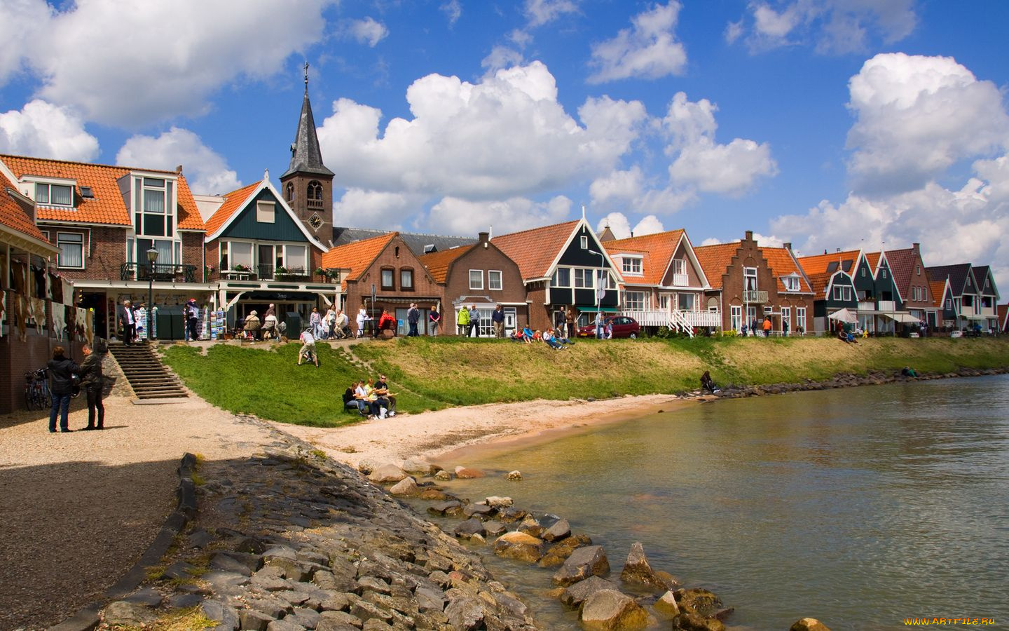 volendam, holland, города, улицы, площади, набережные