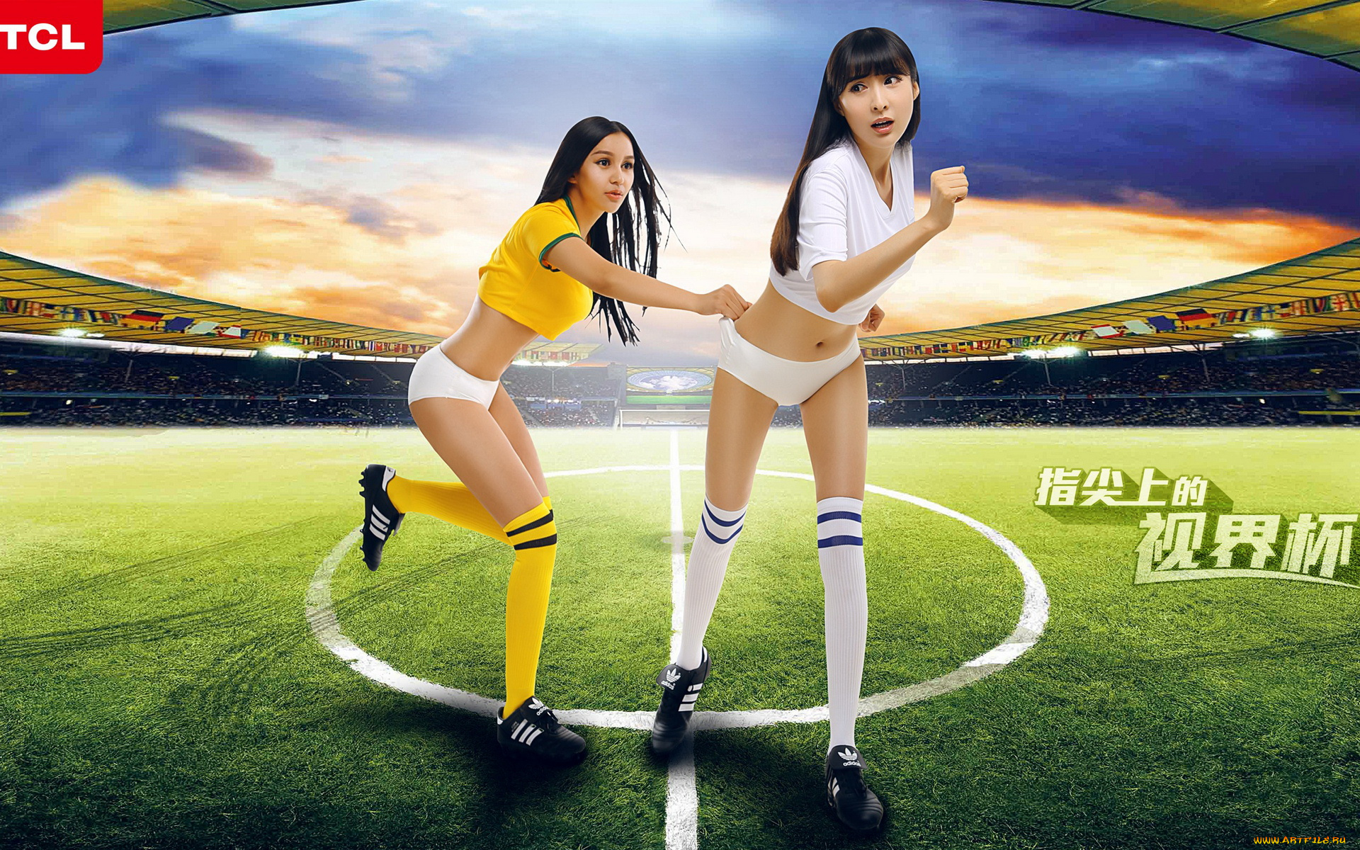 девушки, футбол скачать