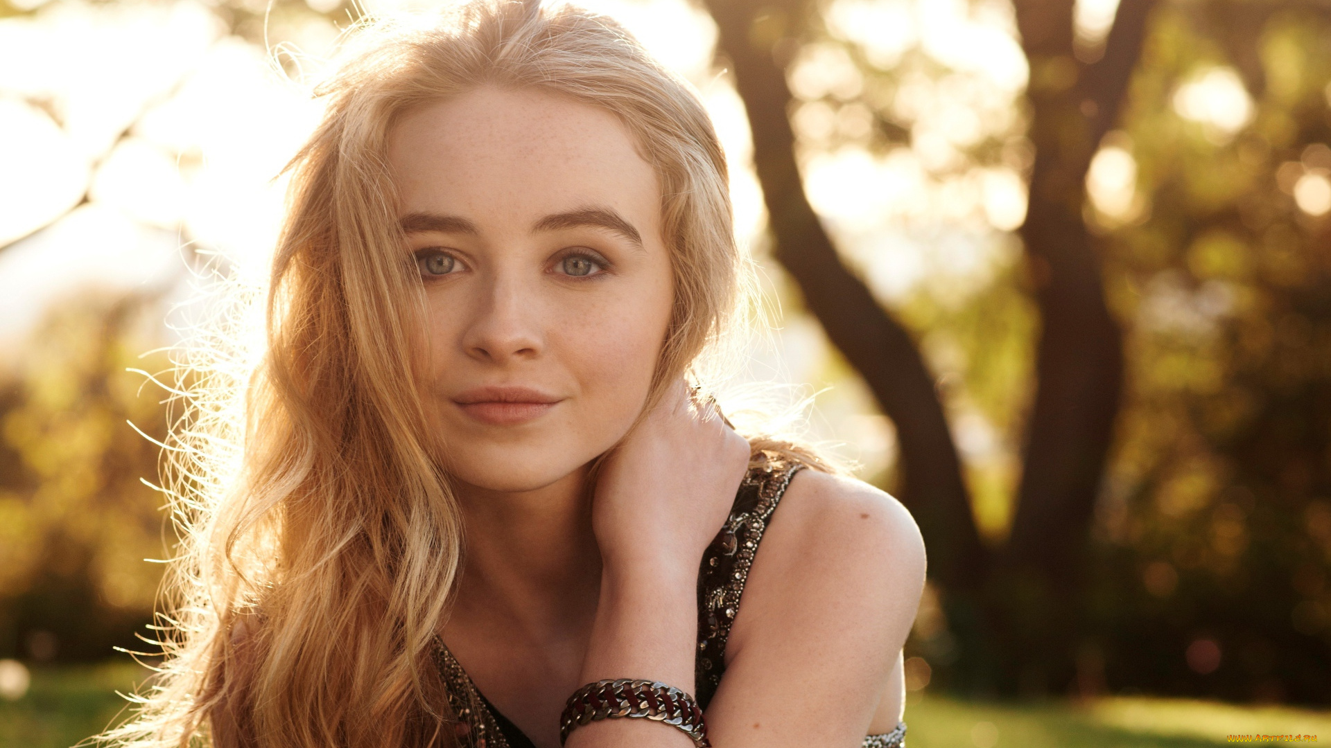 девушки, sabrina, carpenter, парк, лицо, актриса, блондинка