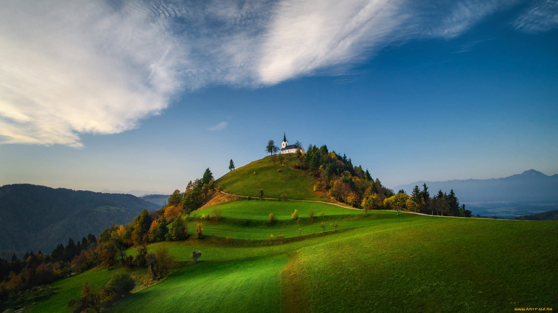 the, sv, jakob, hill, polhov, gradec, hill, range, near, ljubljana, города, -, католические, соборы, , костелы, , аббатства, холм, костел