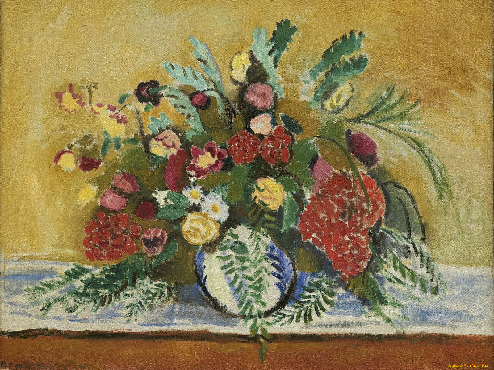 henri, matisse, рисованные, букет