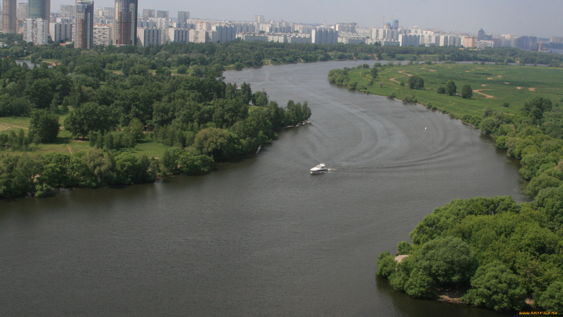 города, москва, россия, природа, яхта, река